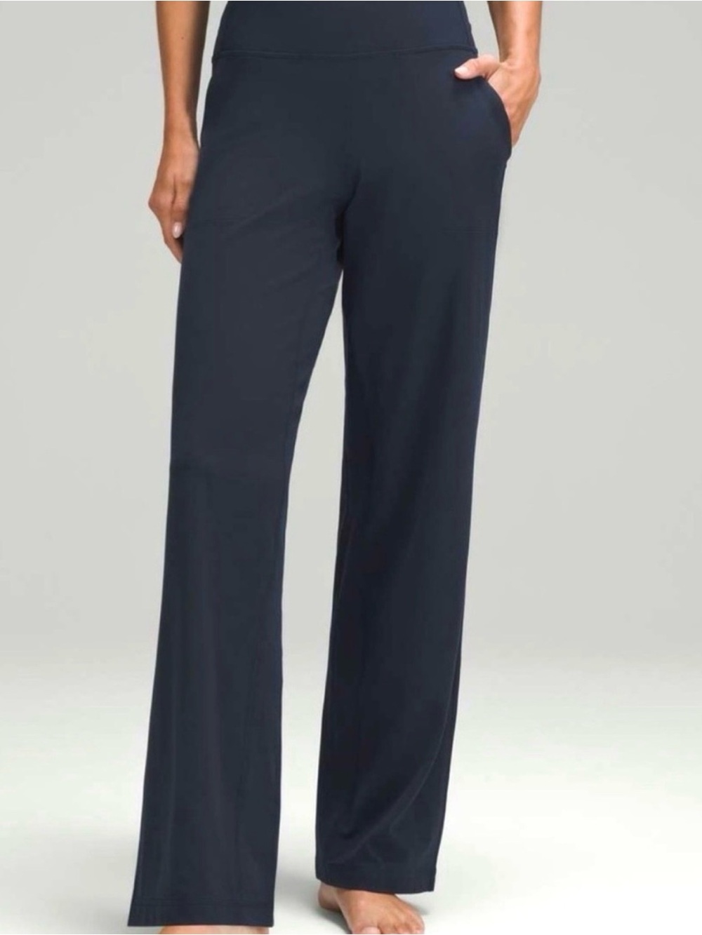 lululemon athletica Navy Blue Align Wide Leg High-Rise Pants 33 inch